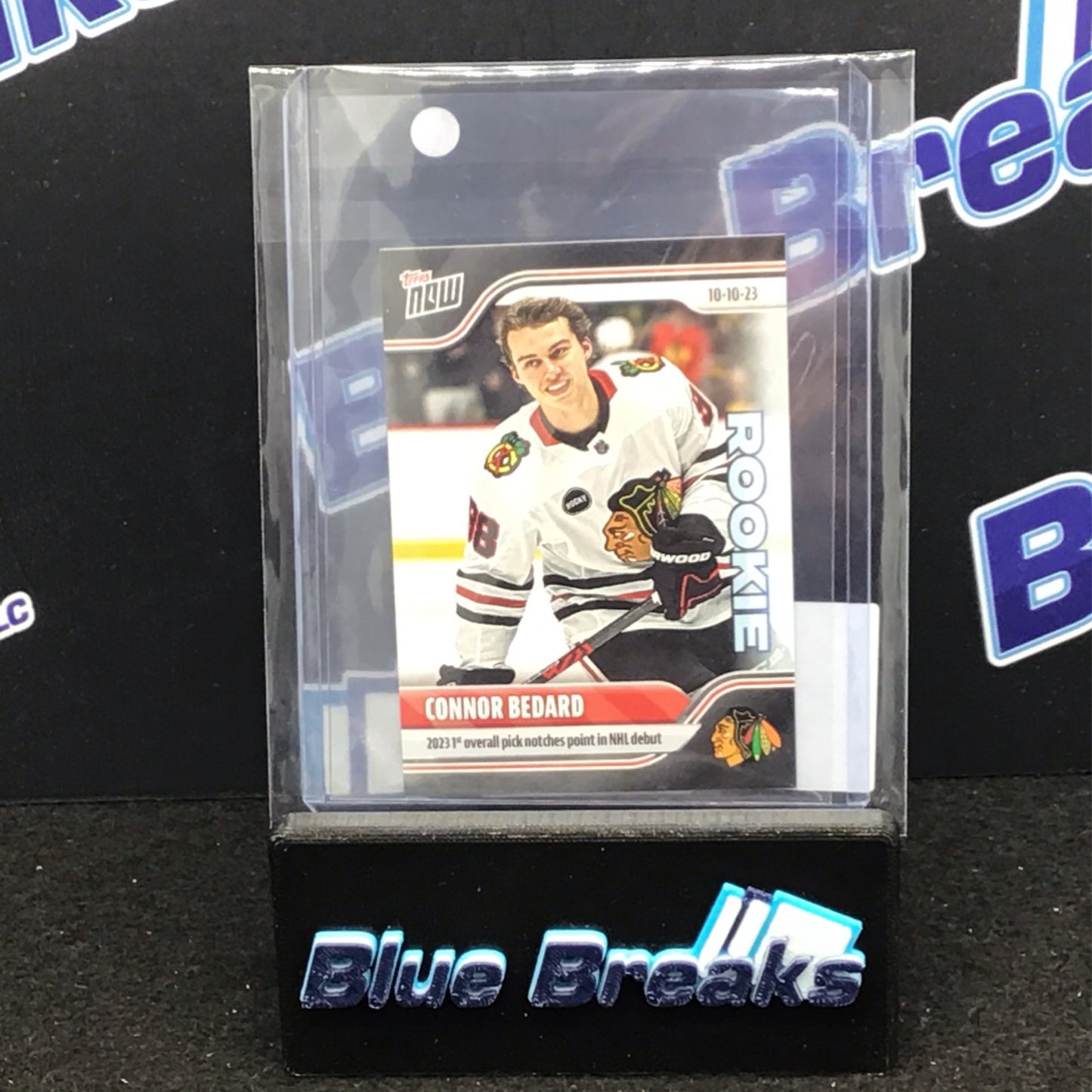 2023 Topps Now Rookie Connor Bedard 10-10-23 1st Pick #1 Blackhawks