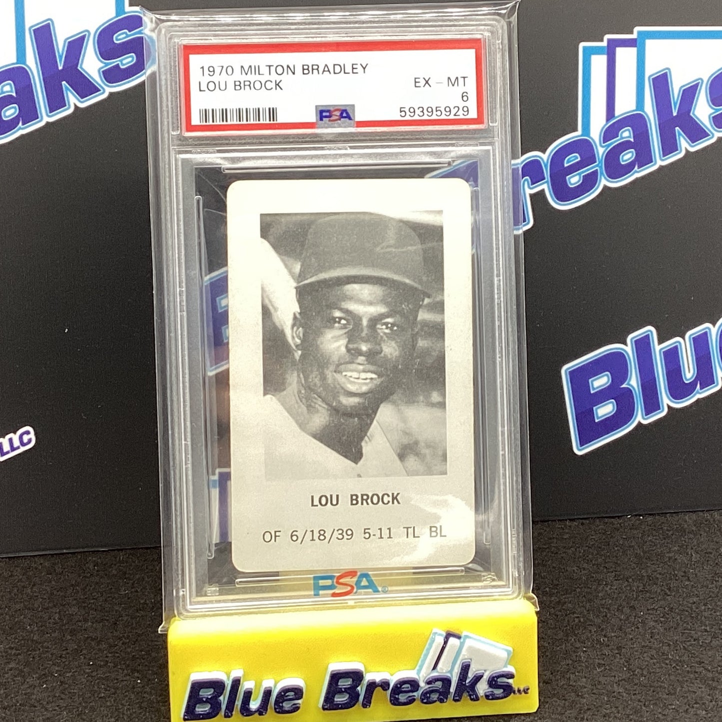 1970 Milton Bradley - Lou Brock EX-MT PSA 6