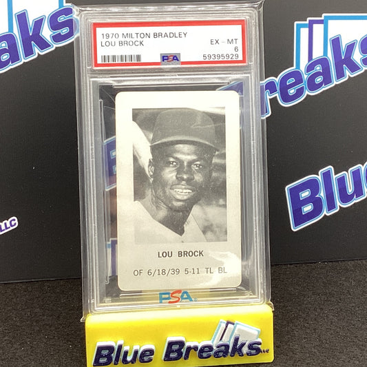 1970 Milton Bradley - Lou Brock EX-MT PSA 6