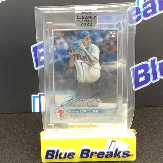 2022 Topps Clearly Authentic Hans Crouse auto