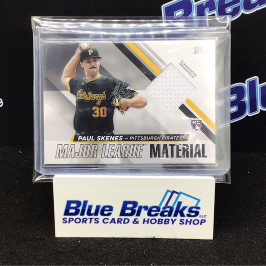 2024 Topps Update Paul Skenes Major League Material Paul Skenes #MLMU-PS Pirates