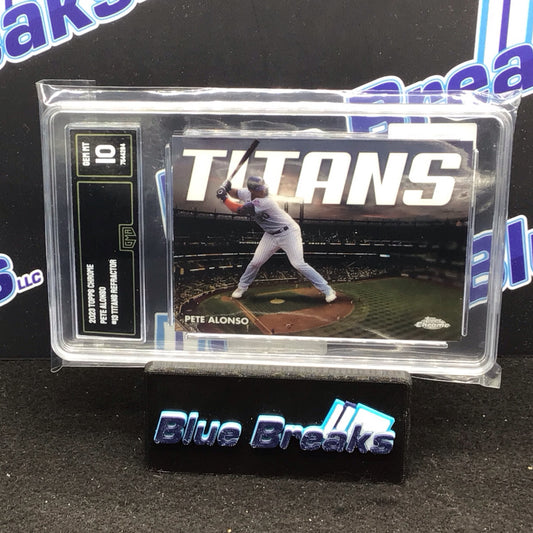 2023 Topps Chrome Pete Alonso Titans Refractor #CT-13 GMA 10 Mets