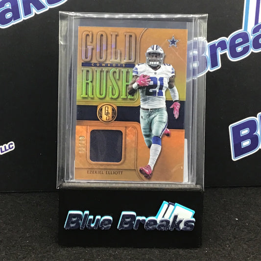 2017 Panini Gold Standard Gold Rush Ezekiel Elliott relic 90/99 #18 Cowboys
