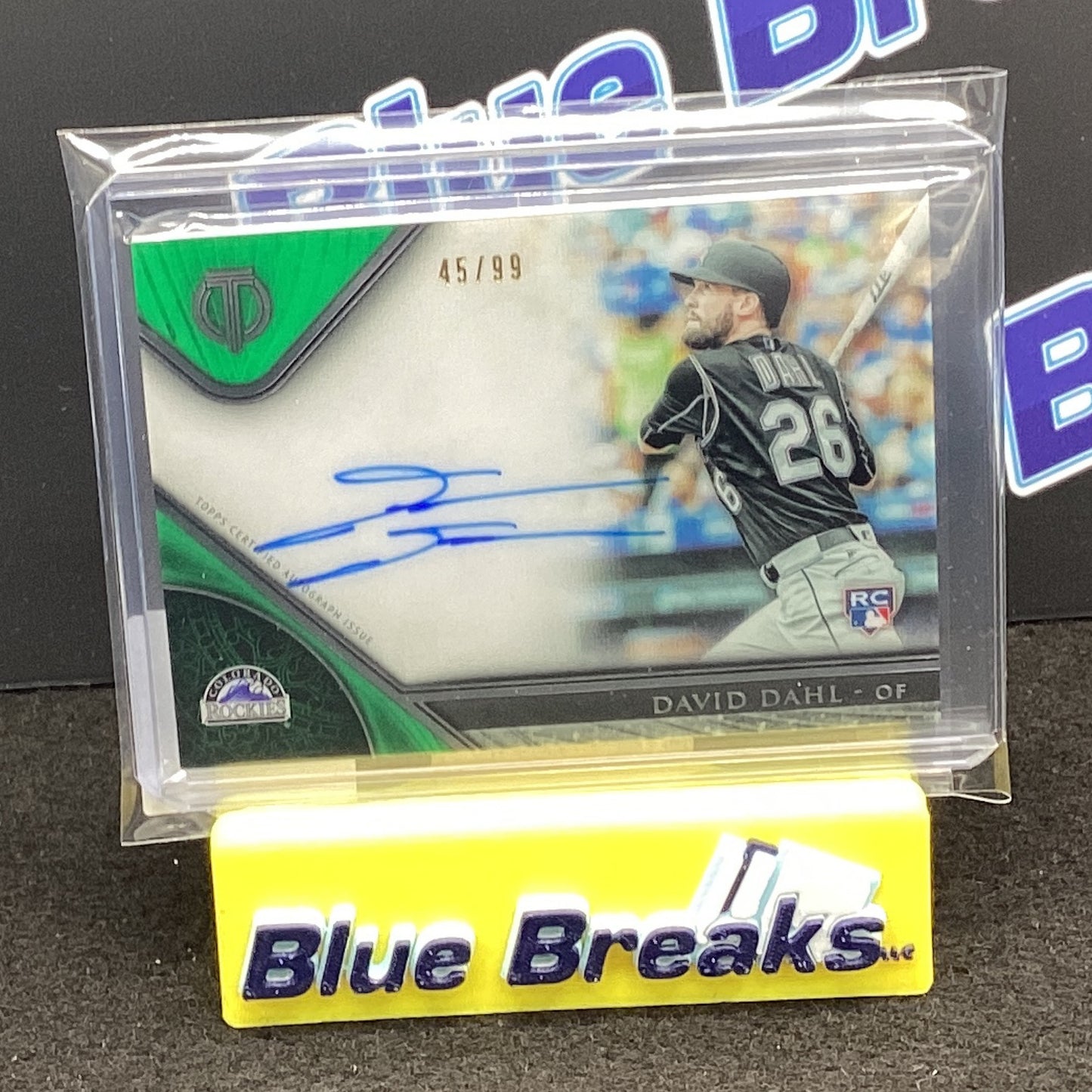 2017 Topps Certified Tribute Autographed Card David Dahl 45/99 TA-DD