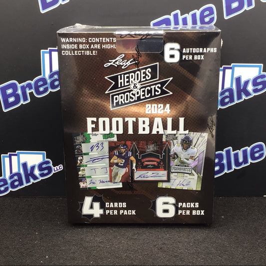 2024 Leaf Heroes & Prospects Football Hobby