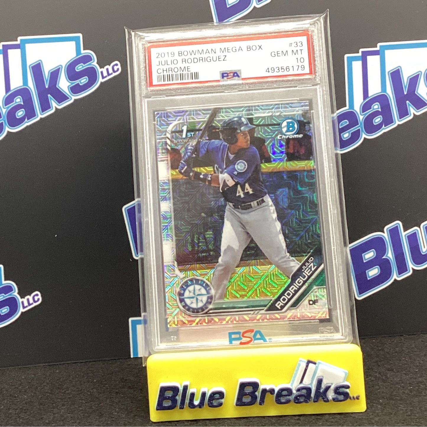 2019 Bowman Mega Box Julio Rodriguez Chrome PSA 10