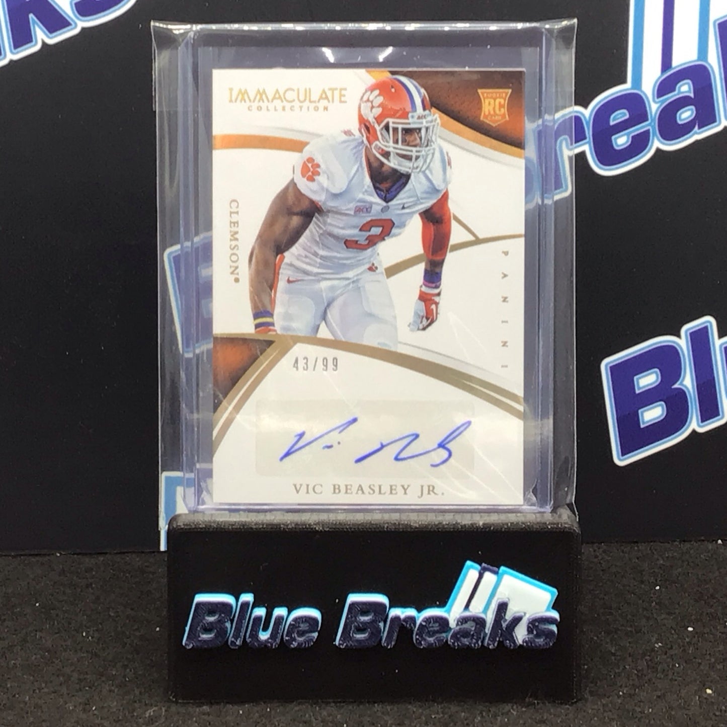 2015 Panini Immaculate Vic Beasley Jr auto 43/99 RC #299 Falcons