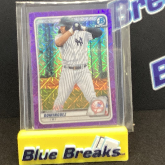 2020 Bowman Chrome - Jasson Dominguez - Purple 163/250 - New York Yankees
