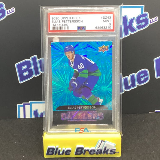 2020 Upper Deck Elias Pettersson Dazzlers PSA 9