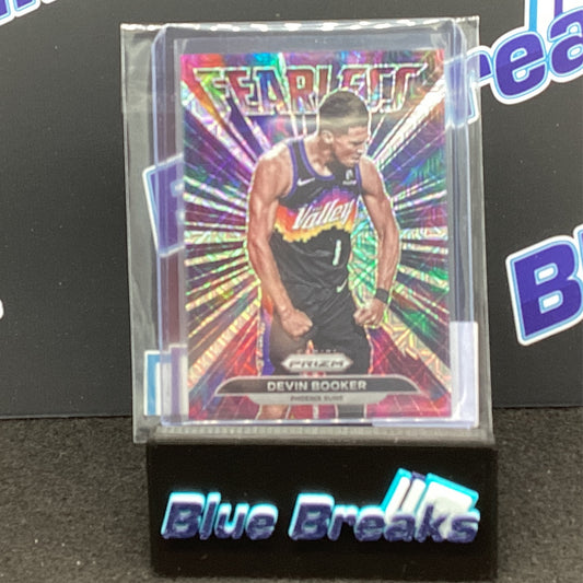 2021-22 Panini Prizm Fearless Devin Booker 10/25 #12 Suns