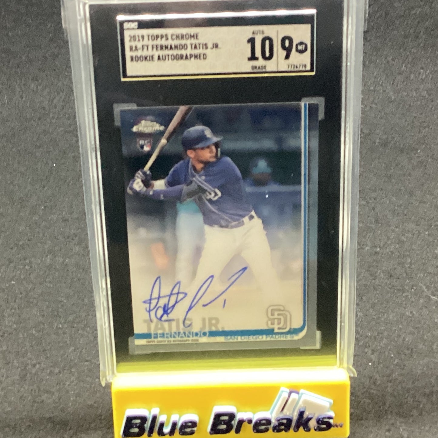 2019 Topps Chrome - Fernando Tatis JR Rookie Autograph RA-FT SGC 10/9 Padres