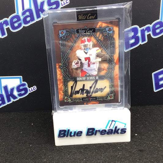 2023 Wild Card 5 Card Draw Dontay Demus Jr auto 2/5 #5CDV-32 Terrapins