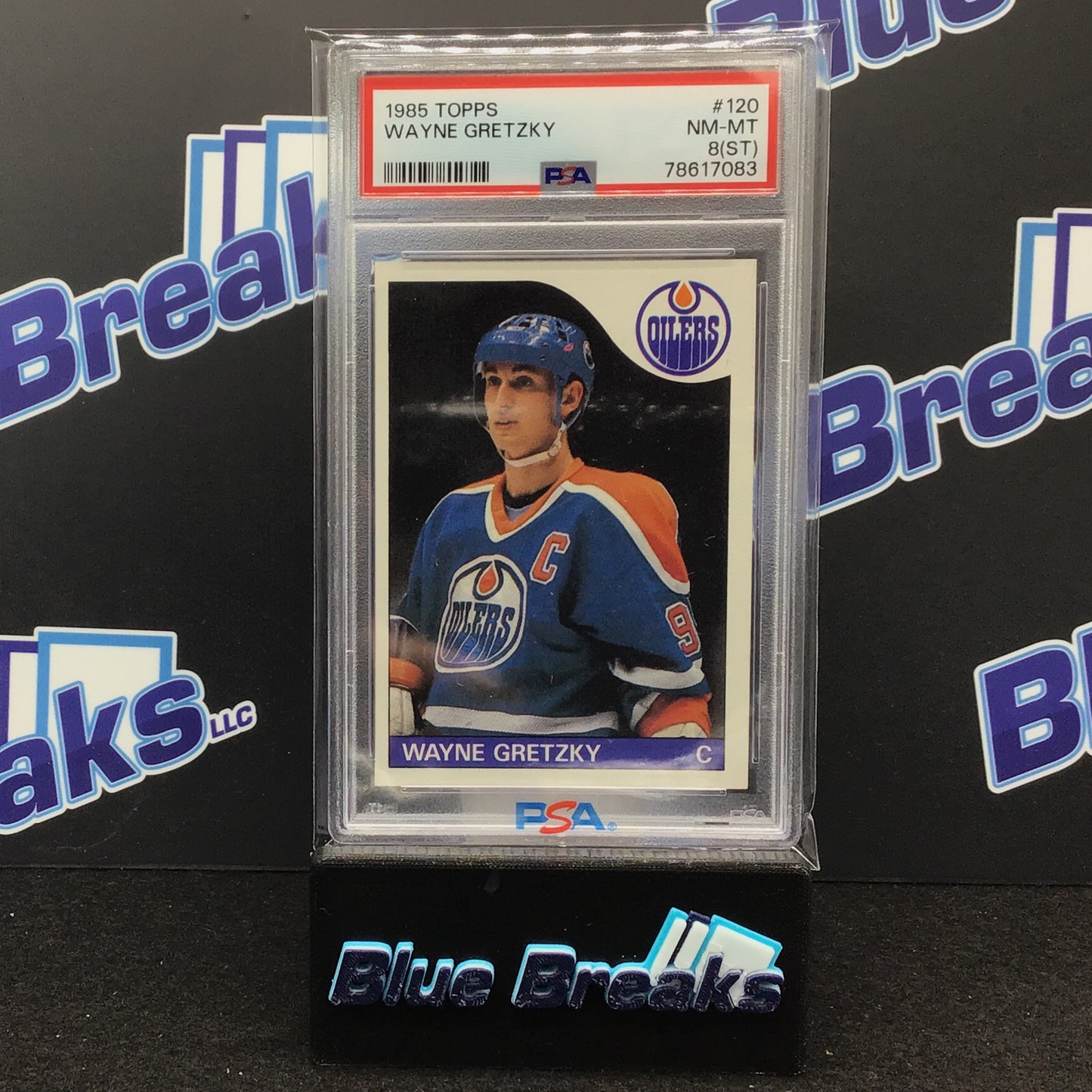 1985 Topps - Wayne Gretzky - #120 - Edmonton Oilers - PSA 8