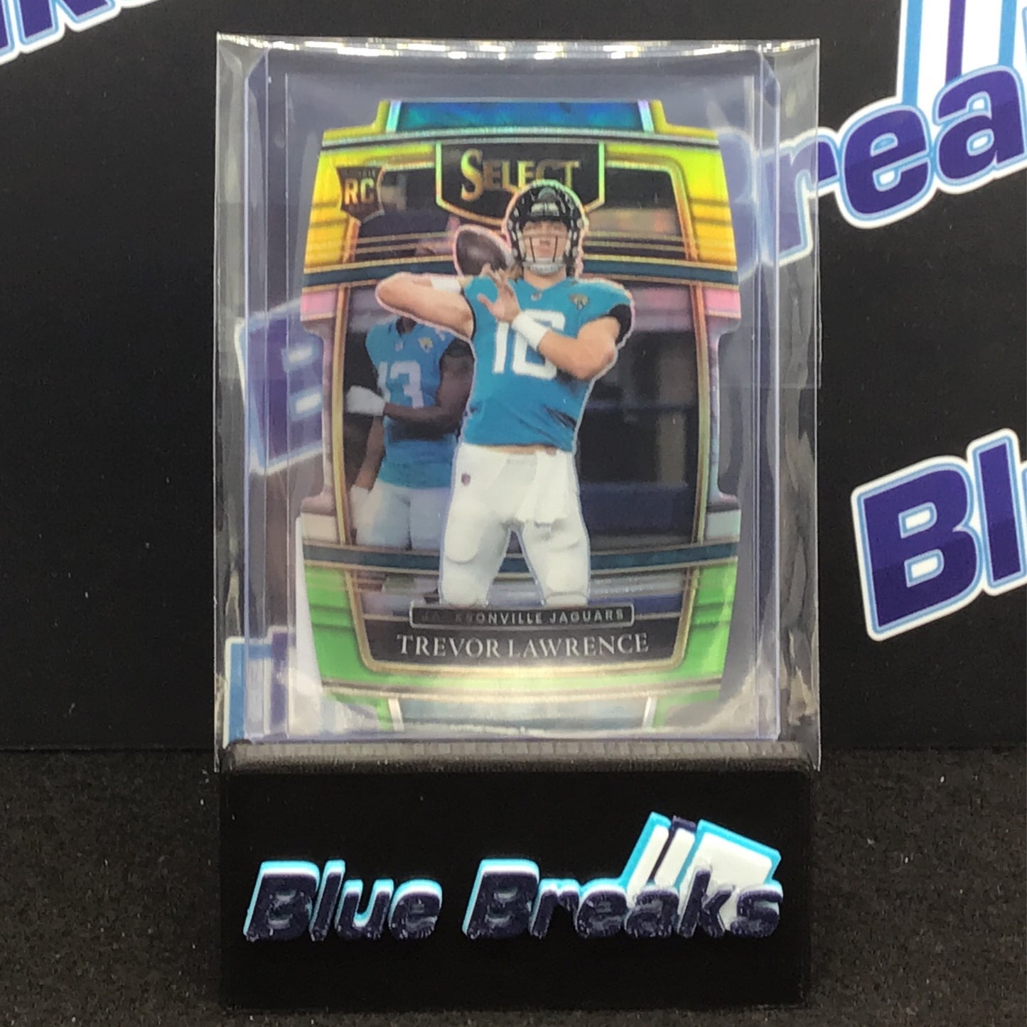 2021 Panini Select - Trevow Lawrence - 43 - Die Cut - Green / Yellow - Jacksonville Jaguars