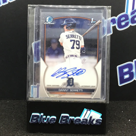 2023 Bowman Chrome Danny Serretti auto #CPA-DSI Tigers
