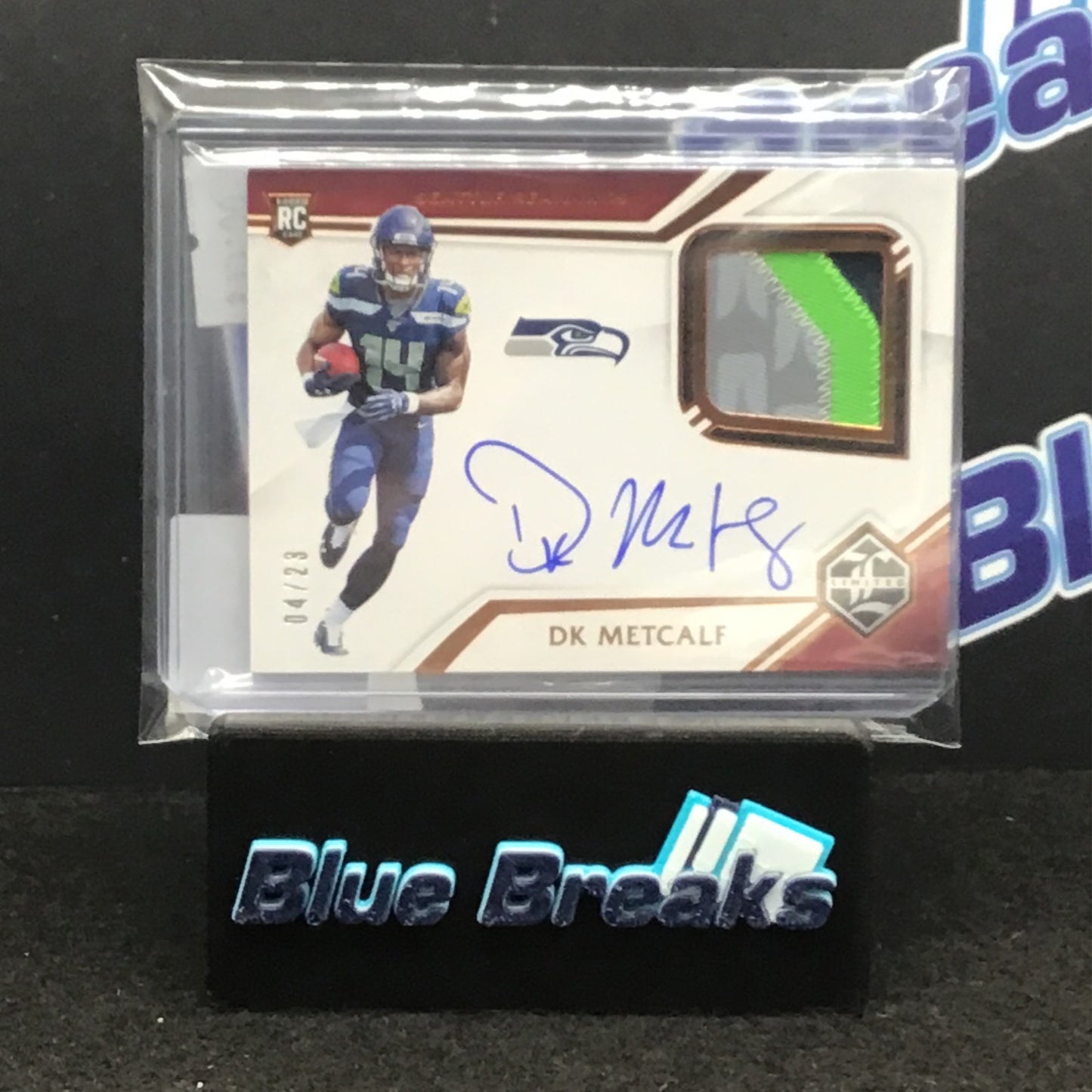 2019 Panini Limited DK Metcalf auto relic 04/23 #110 Seahawks