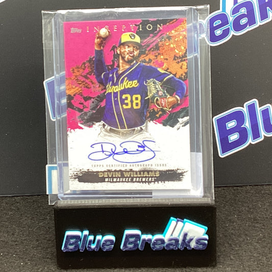 2021 Topps Inception Rookies & Emerging Stars Devin Williams auto #RESA-DW1 Brewers