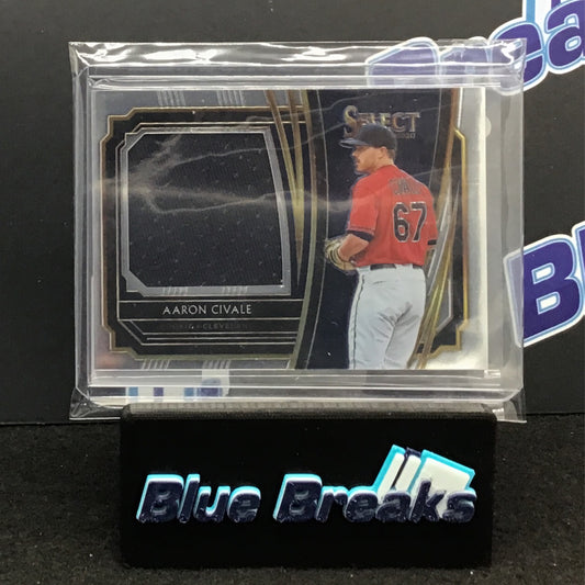 2020 Panini Select Aaron Civale jumbo relic #RJS-AC Guardians