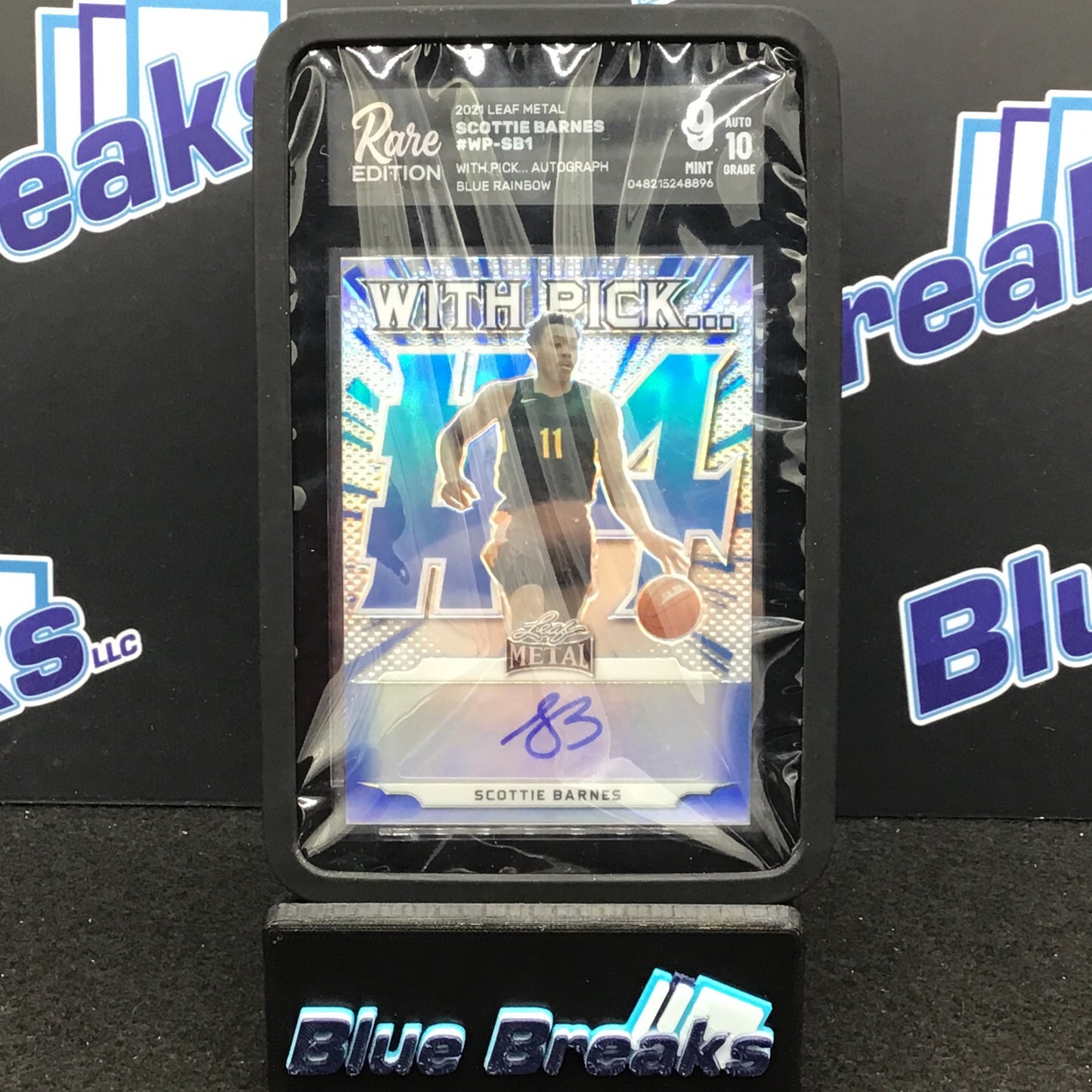 2021 Leaf Metal - Scottie Barnes - Auto - Blue Rainbow - Toronto Raptors - 16/50