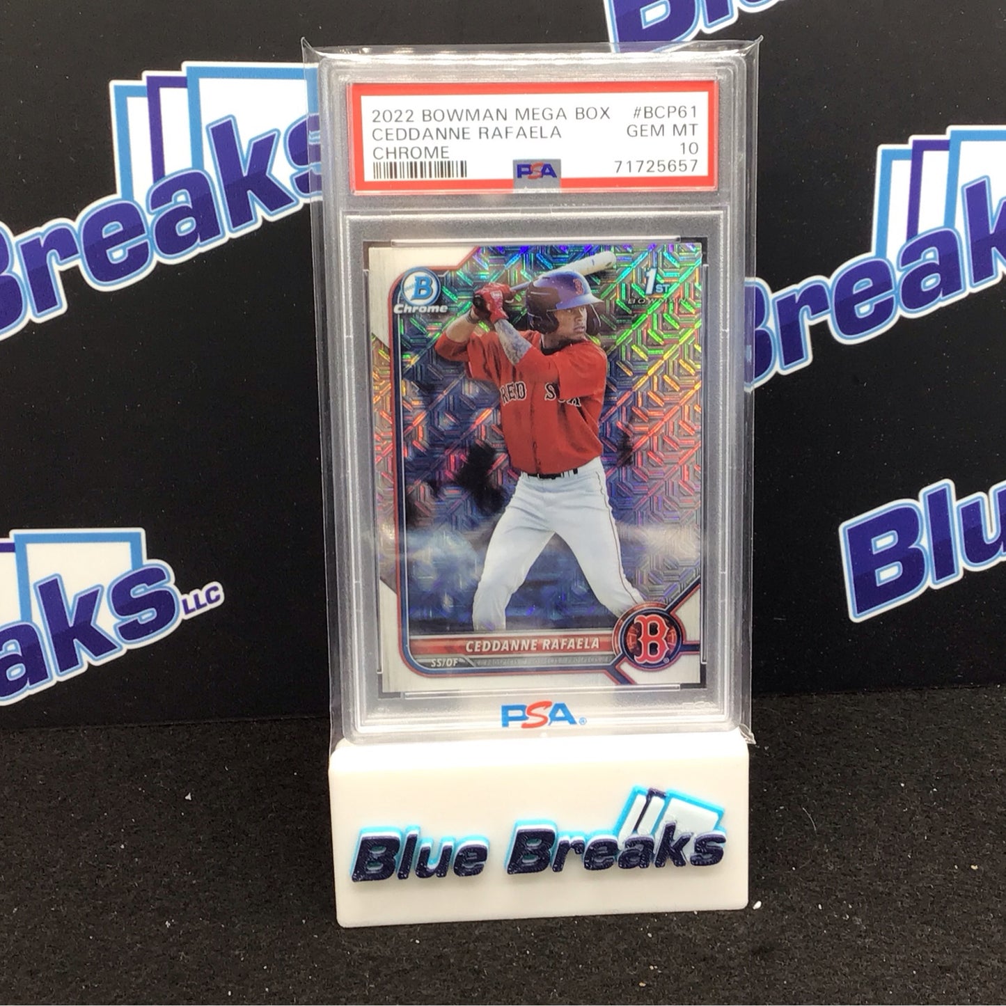 2022 Bowman 1st Bowman Mega Box Chrome Ceddanne Rafaela #BCP61 PSA 10 Red Sox