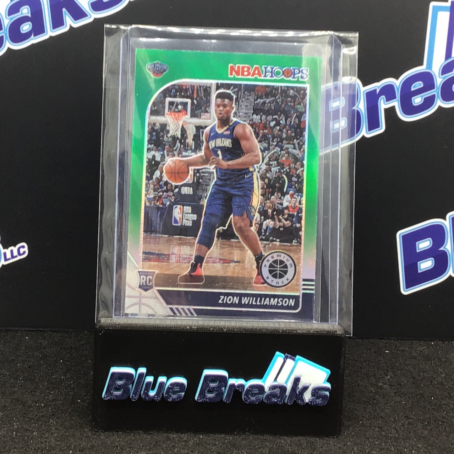 2019-20 Panini - Hoops Premium Stock - Zion Williamson - Green - New Orleans Pelicans - #258