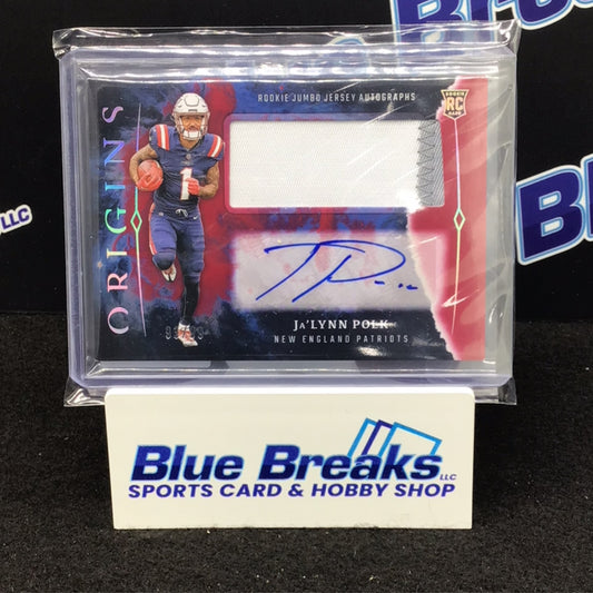 2024 Panini Origins Rookie Jumbo Jersey auto Ja'Lynn Polk 93/99 RC #RJA-JPO Patriots
