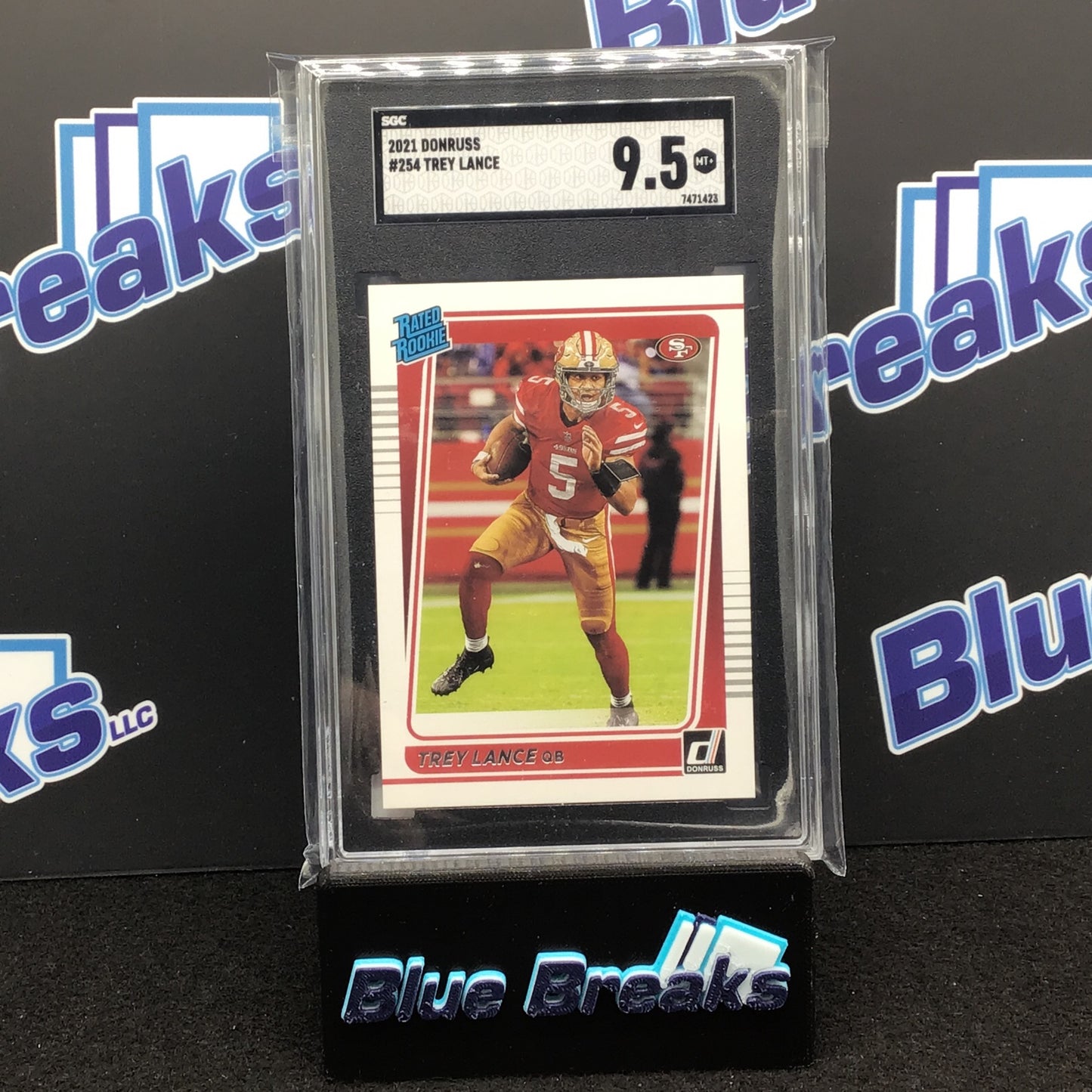 2021 Donruss - Rated Rookie - Trey Lance - #254 - San Francisco 49ers - SGC 9.5