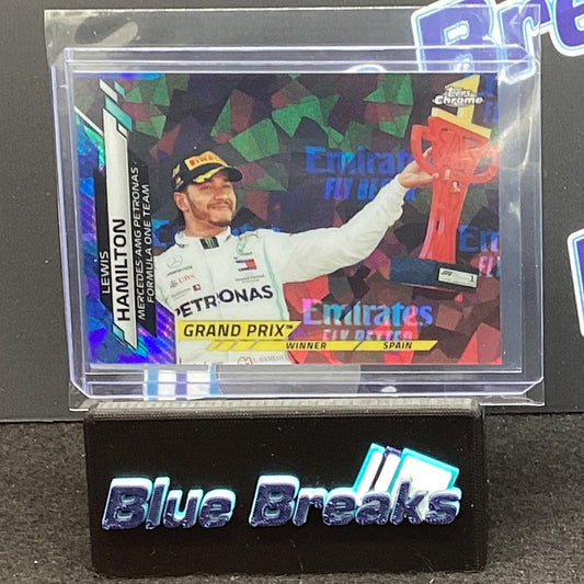 2020 Topps Chrome Sapphire Cracked Ice Lewis Hamilton #137 F1