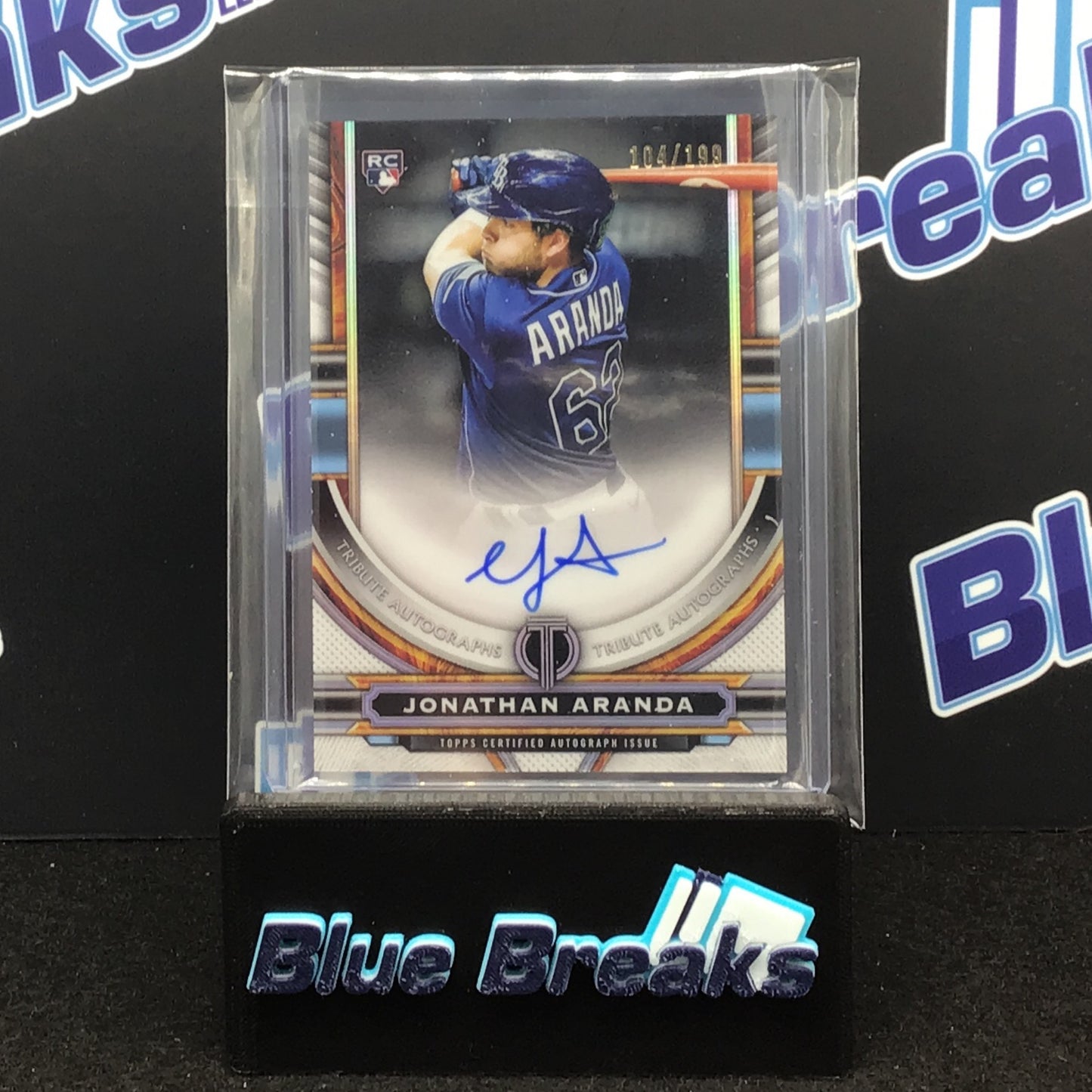 2023 Topps Tribute Blue Jonathan Aranda auto 104/199 #TA-JA Rays