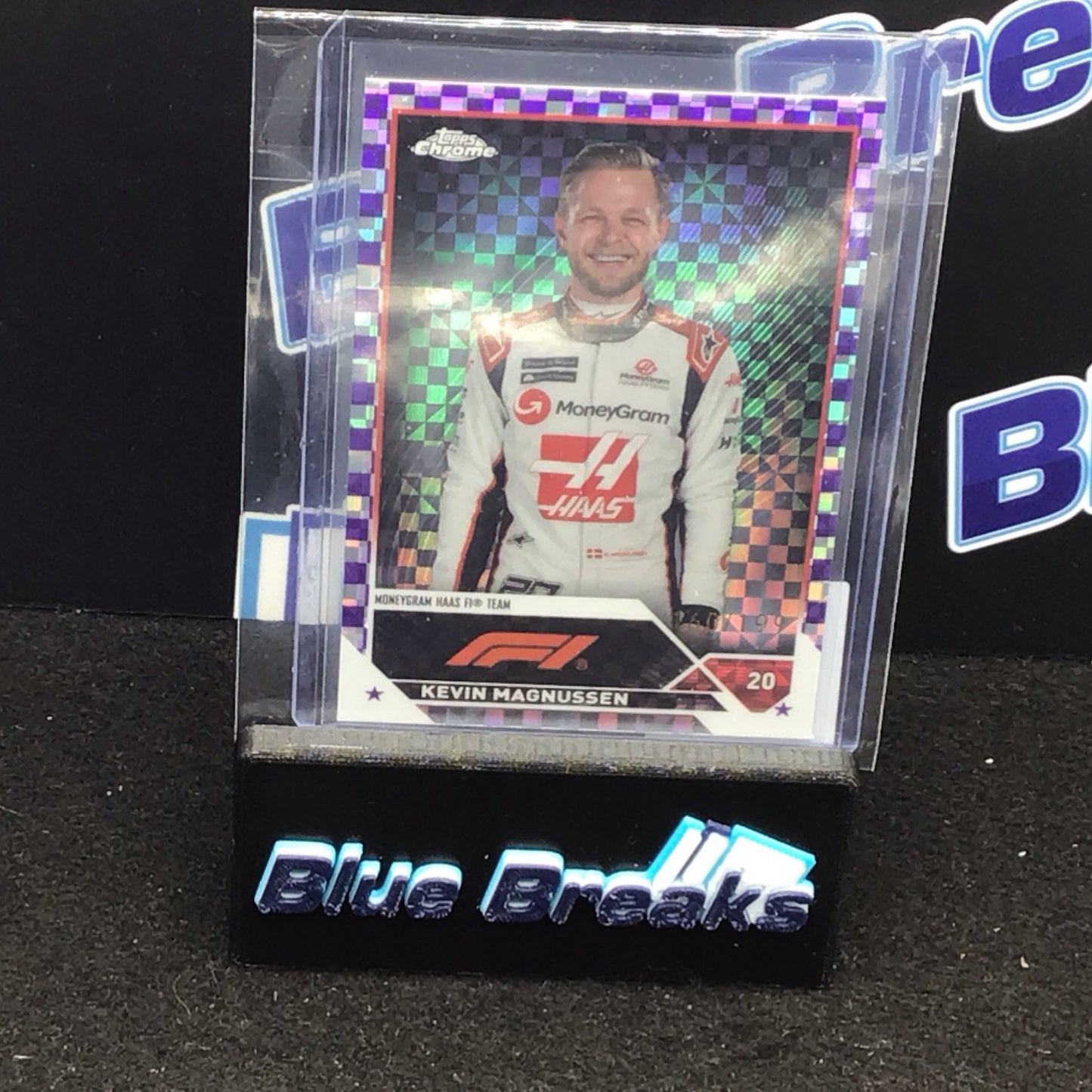 2023 Topps Chrome purple checkerboard Kevin Magnussen 160/199 #49 F1