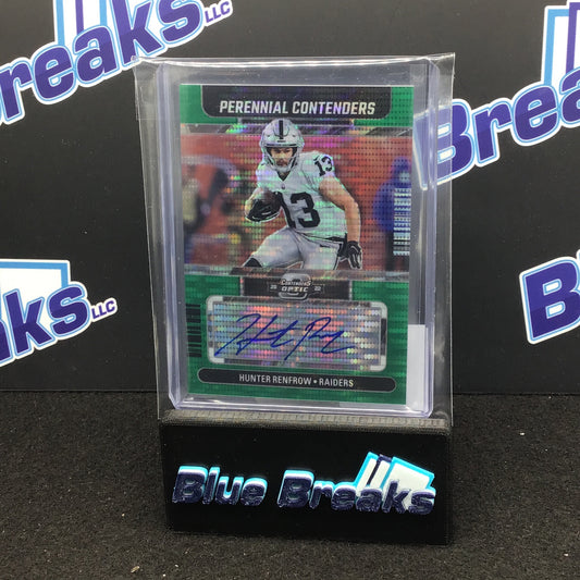 2022 Panini - Perennial Contenders - Optic Prizm - Auto - Hunter Renfrow - 17/25 - #PCA-HR - Baseball - Raiders