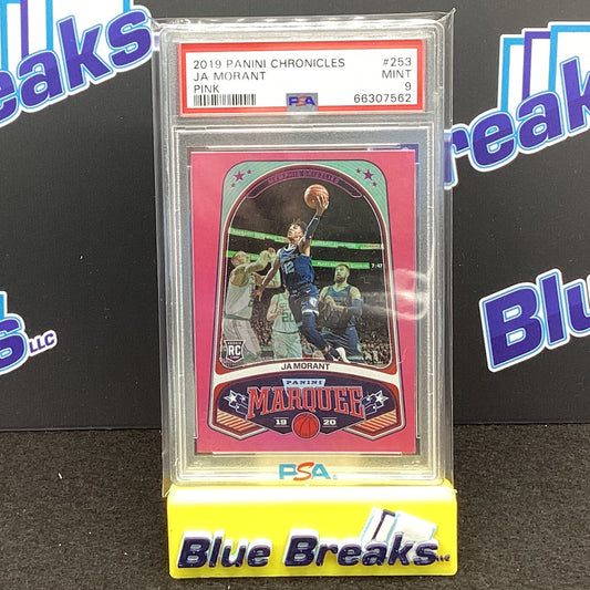 2019-20 Panini Chronicles Marquee Pink Ja Morant PSA Mint 9 253