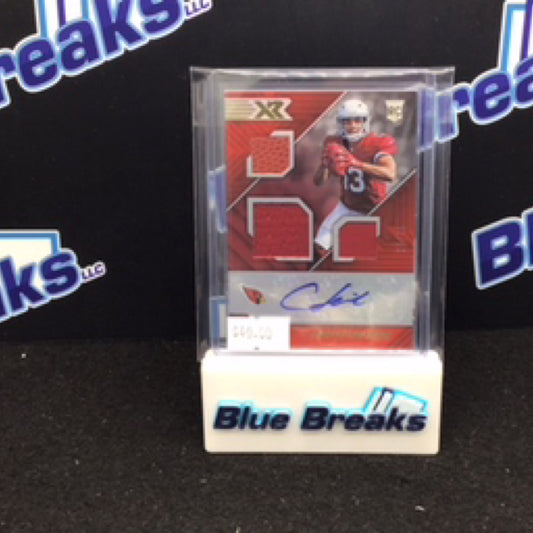 2018 Panini Xr red Christian Kirk triple relic auto 22/75 RC #179 Cardinals