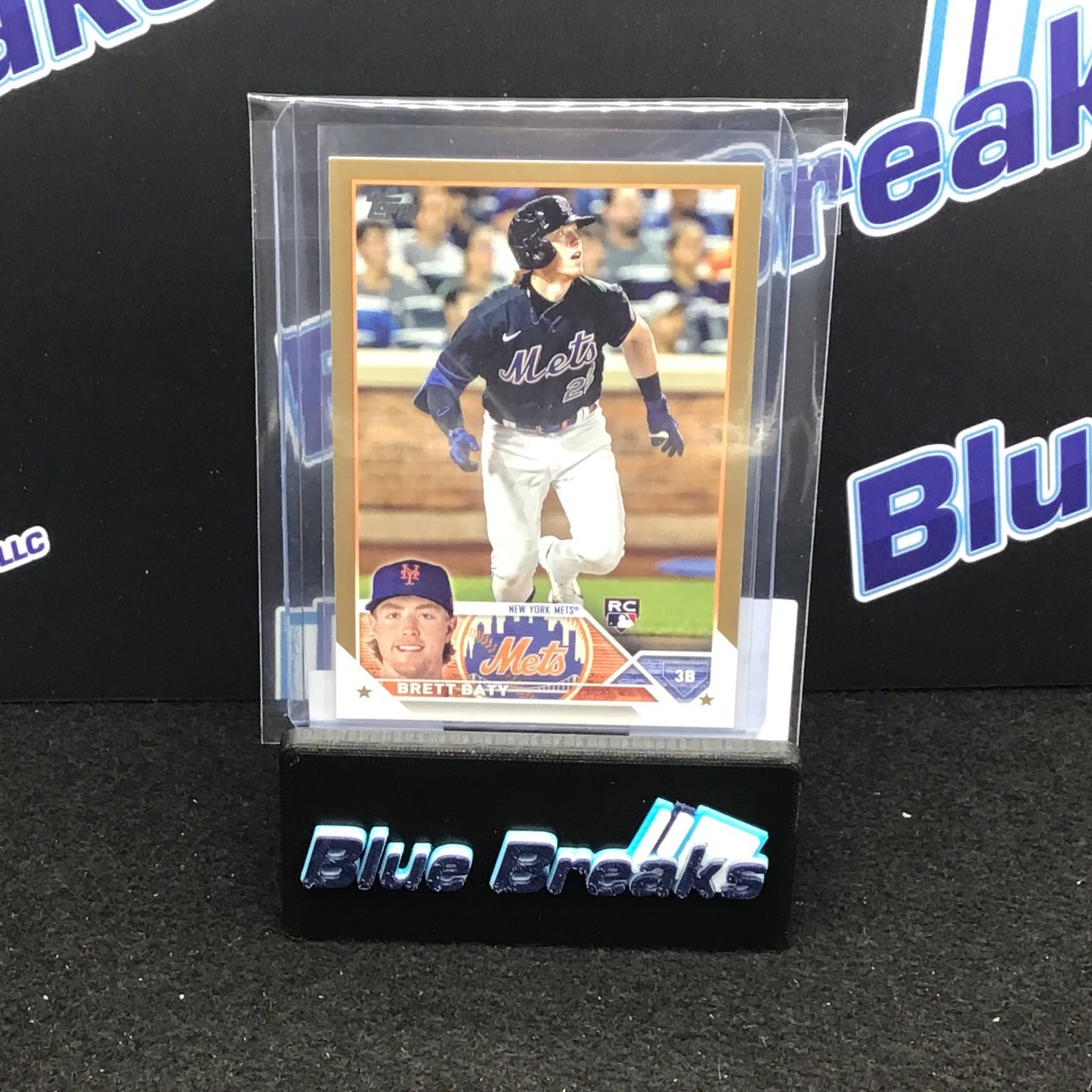 2023 Topps Series One Gold Border Parallel Brett Baty 1666/2023 #89 Mets