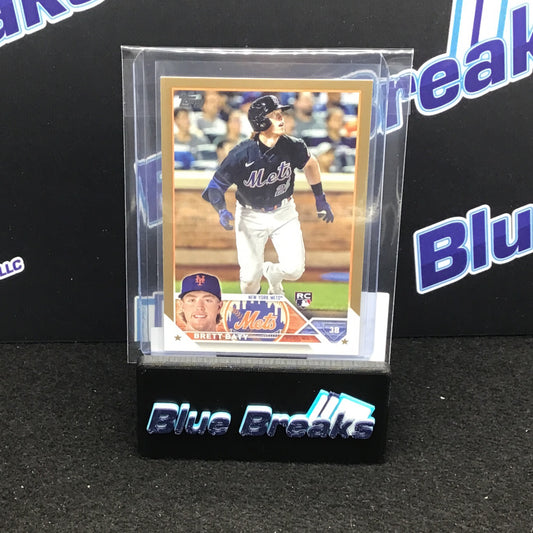 2023 Topps Series One Gold Border Parallel Brett Baty 1666/2023 #89 Mets