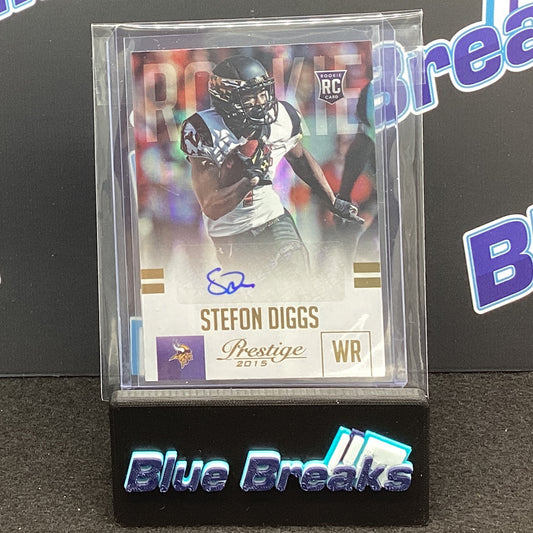 2015 Panini Prestige Stefon Diggs auto 08/50 RC #285 Vikings