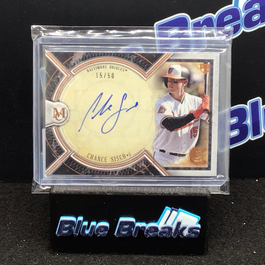 2018 Topps Museum Collection Archival Autograph Chance Sisco 15/50 #AA-CS1 Orioles