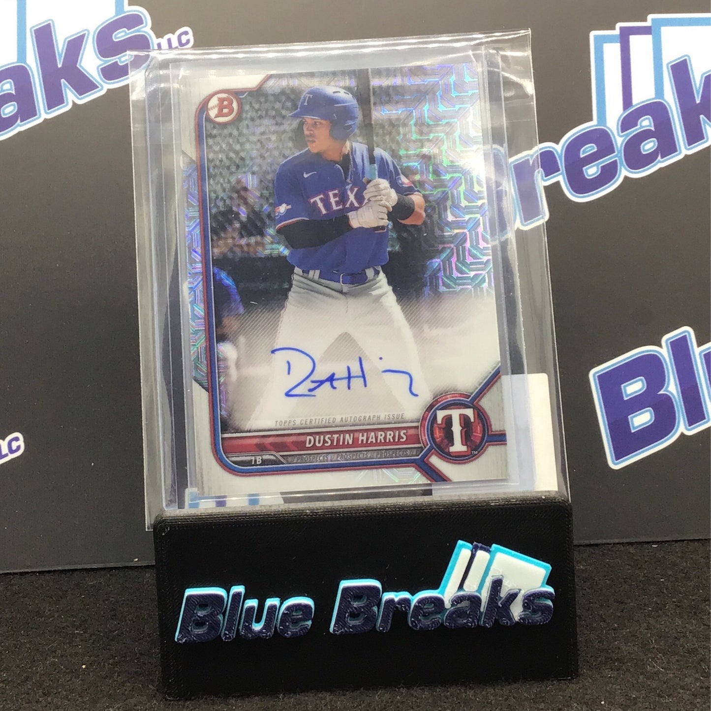 2022 Bowman Mojo Dustin Harris auto #BCMA-DH Rangers