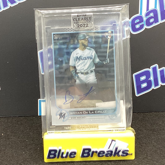 2022 Topps Clearly Authentic Bryan De La Cruz auto