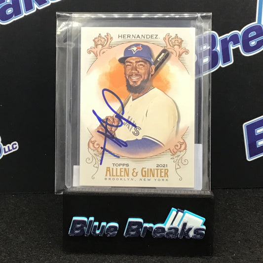 2021 Allen & Ginter Teoscar Hernandez auto #193 Blue Jays