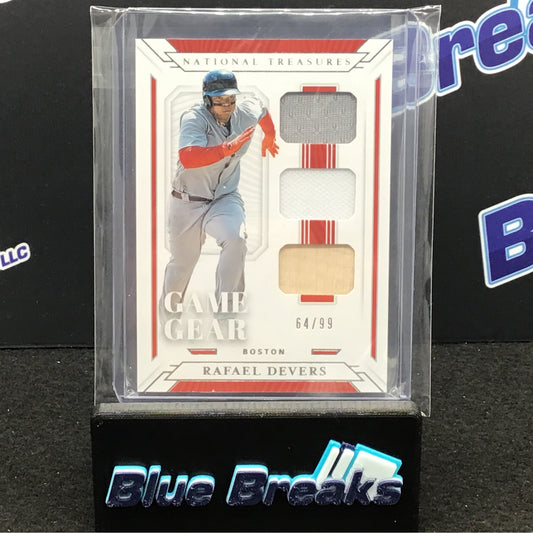 2019 National Treasures - Rafael Devers - Boston Red Sox - Game Gear - 64/99