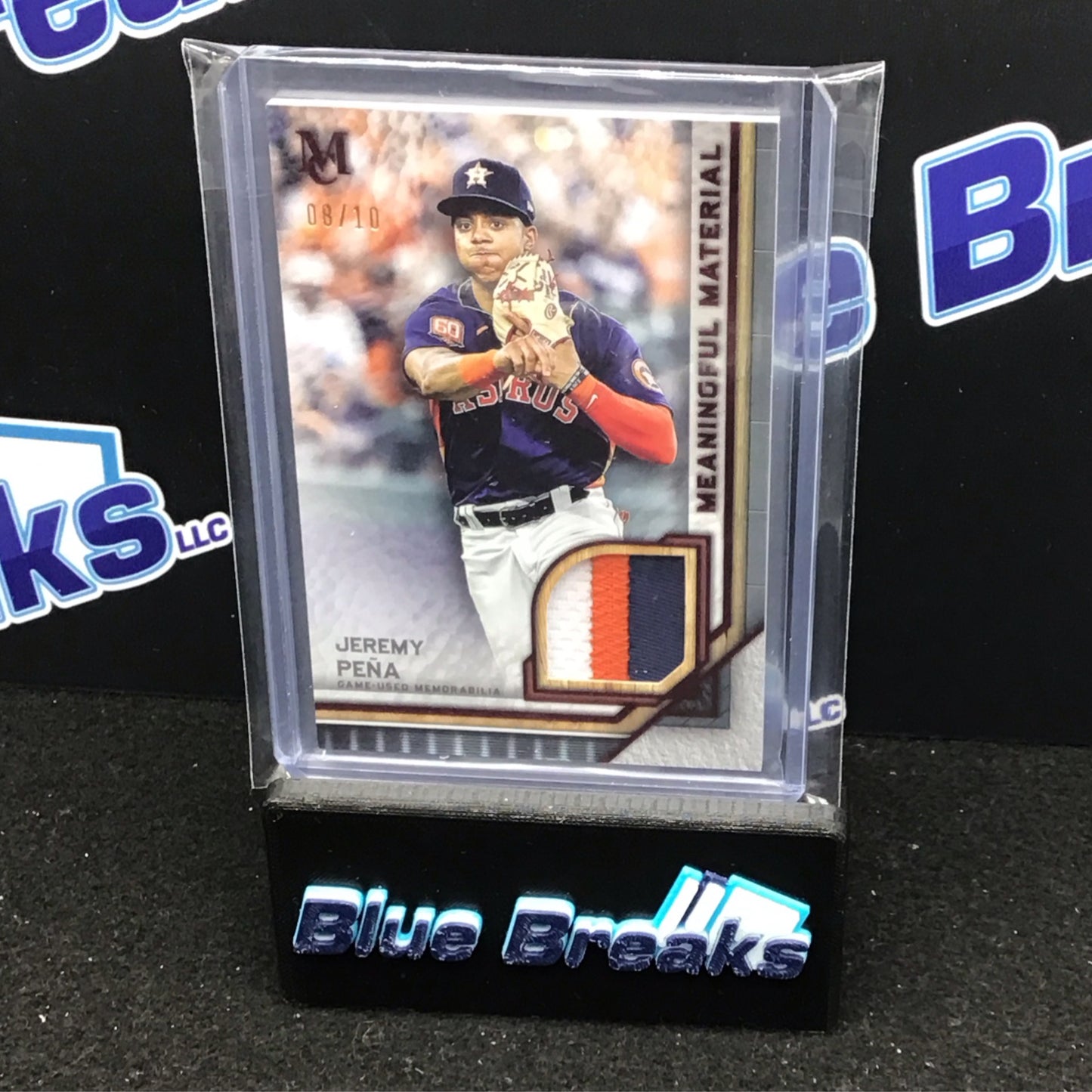 2023 Topps Museum Collection Red Meaningful Material Relic Jeremy Pena 08/10 #MMR-JPEN Astros