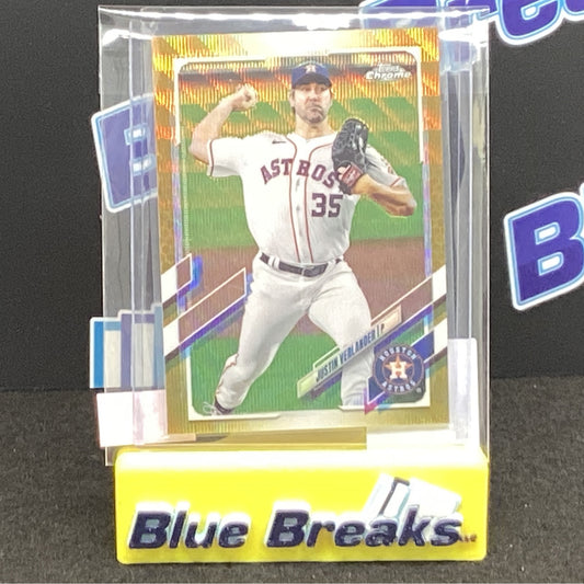 2021 Topps Chrome Gold Refactor Justin Verlander 04/50