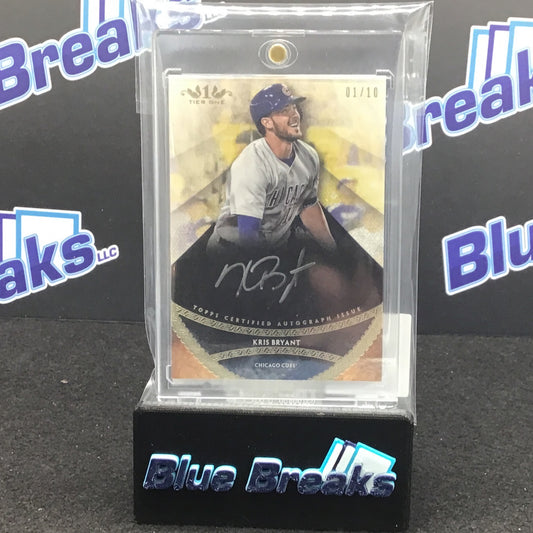 2017 Topps Tier One Kris Bryant auto 01/10 #PPA-KB Cubs