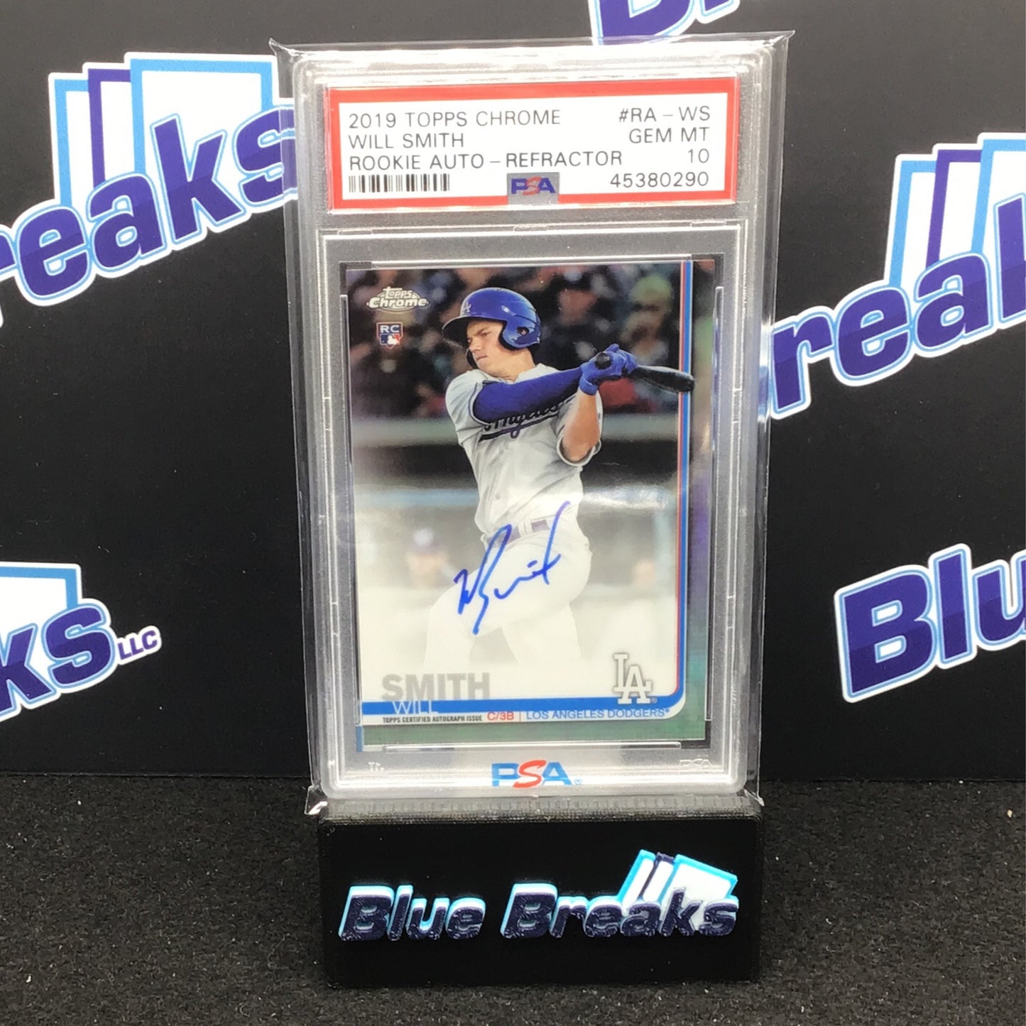 2019 Topps Chrome Refractor Rookie Auto Will Smith #RS-WS PSA 10 Dodgers