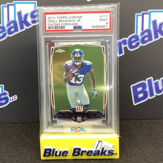 2014 Topps Chrome - Odell Beckham Jr - Facing Forward - RC - #117 - New York Giants - PSA 9