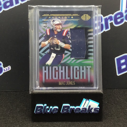 2021 Panini Illusions Highlight Swatches Mac Jones RC #HS-MJ Patriots