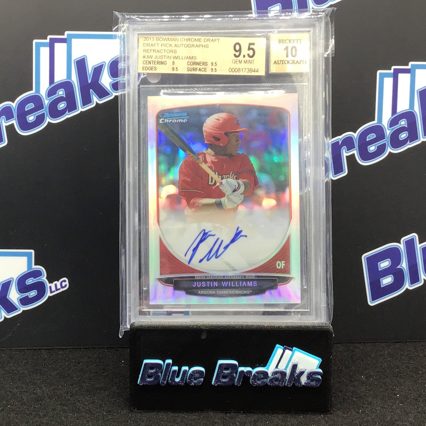 2013 Bowman Chrome Draft - Justin Williams - Draft Pick Autographs - Refractors - BCA-JW