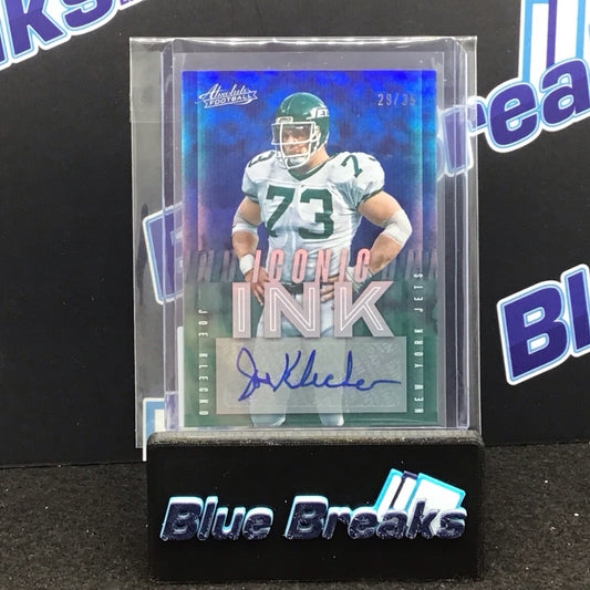 2023 Panini Absolute Iconic Ink Joe Klecko 29/35 #II-JK Jets