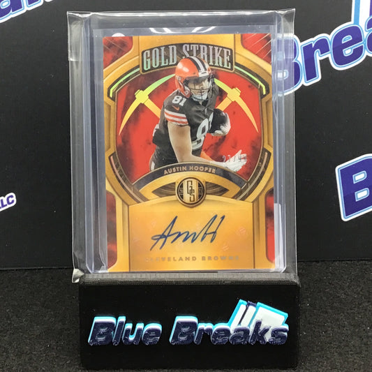 2021 Panini Gold Standard Gold Strike Austin Hooper auto 27/99 #GSA-AH Browns